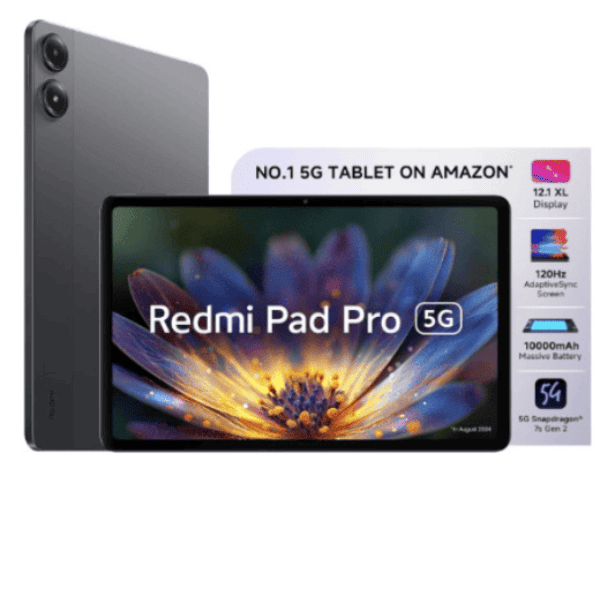 Redmi Pad Pro 5G  Snapdragon 7s Gen 2 30.7cm 12.1  Tablet 33  Days Standby  10000mAh HyperOS 8GB  128GB Quad Speakers  Wi Fi 6   5G  Graphite Grey