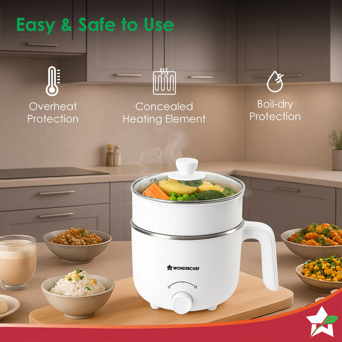 Luxe Multi Cook Kettle | Dual Power Modes - Image 6