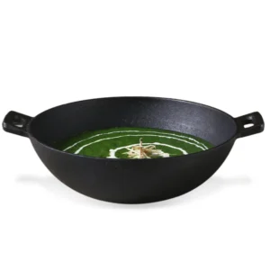 Forza 30cm Cast-iron Kadhai, Pre-Seasoned Cookware