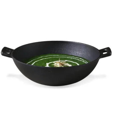 Forza 30cm Cast-iron Kadhai, Pre-Seasoned Cookware