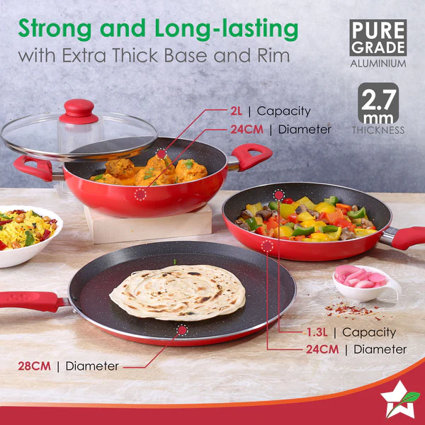 Milano Non-stick Cookware 4 Pc Set - Image 3