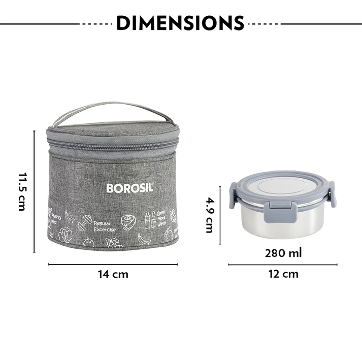 Slate Round Stainless Steel Lunchbox - Image 4
