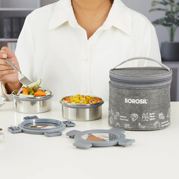 Slate Round Stainless Steel Lunchbox - Image 7