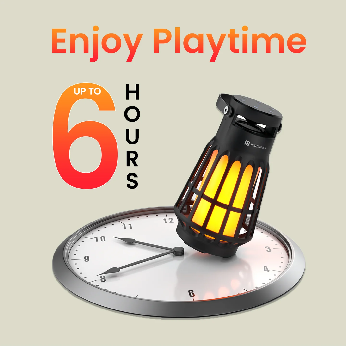 Portronics Dash 6 15W Bluetooth Speaker with LED Flame Light - Image 6