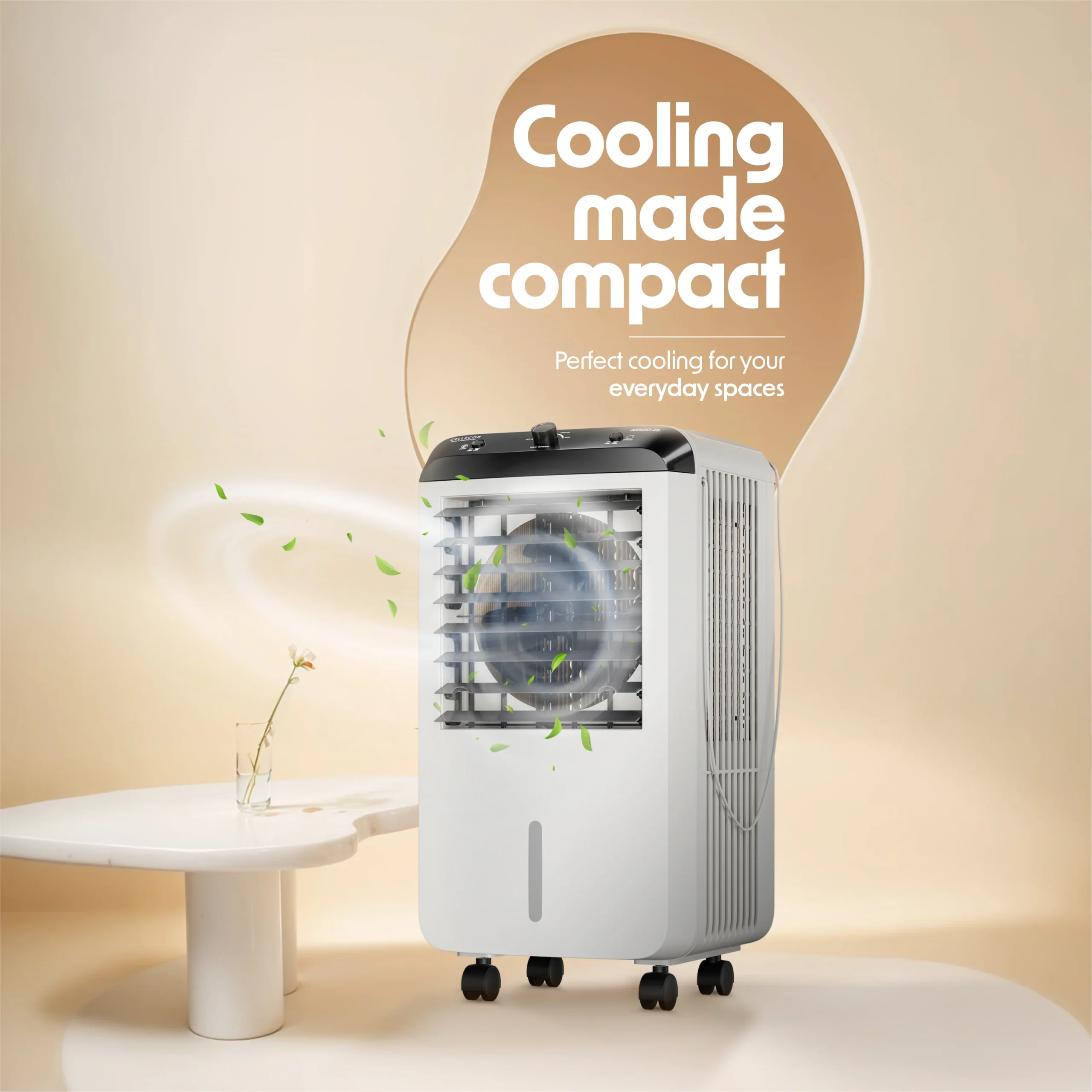 Cellecor Airgo CE 25L Air Cooler – White & Black - Image 2