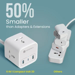 Portronics Volt 20 2500W Power Socket with 20W Type-C PD
