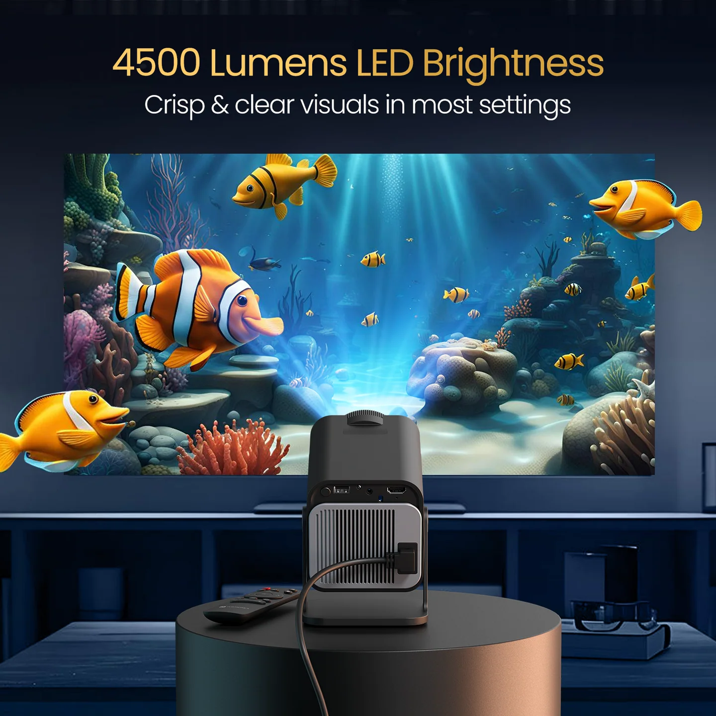 Portronics Beem 470 Smart LED Projector | Android 11 | 1080p Full HD | 4500 Lumens - Image 5