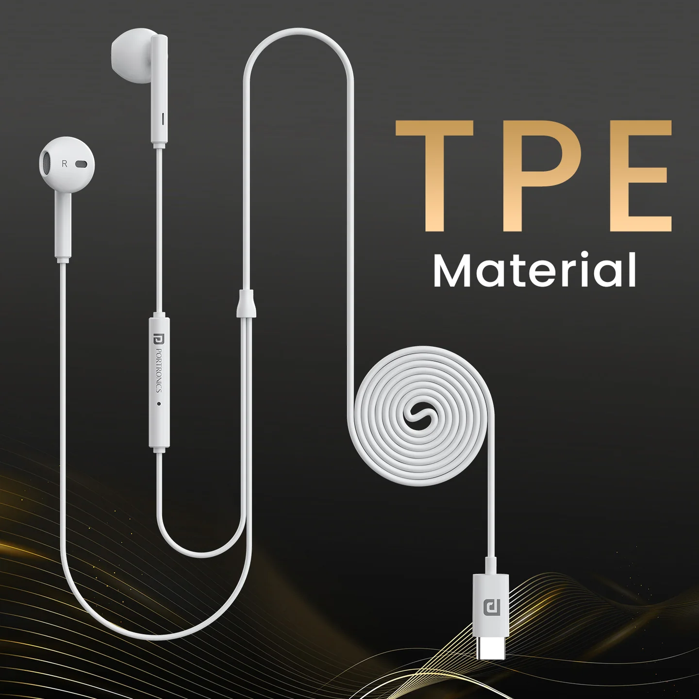 Portronics Conch Theta C Type-C Wired Earphones - Image 5