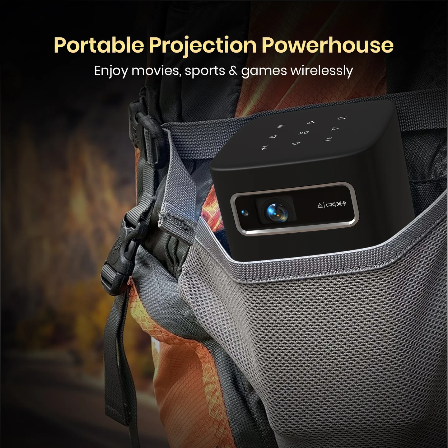 Portronics Pico 13 Smart DLP Projector | 4K UHD Support | 3500 Lumens | Rechargeable Battery - Image 6