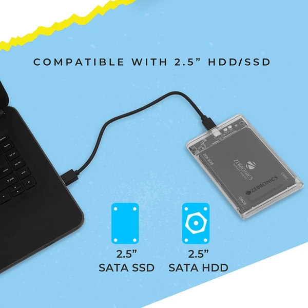 Zebronics CSH01 2.5-inch SATA SSD/HDD Enclosure - Image 4