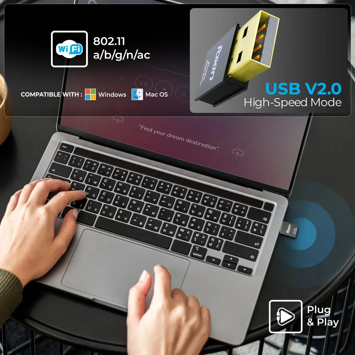 FWD 600 Mbps WiFi + Bluetooth Adapter - Image 4