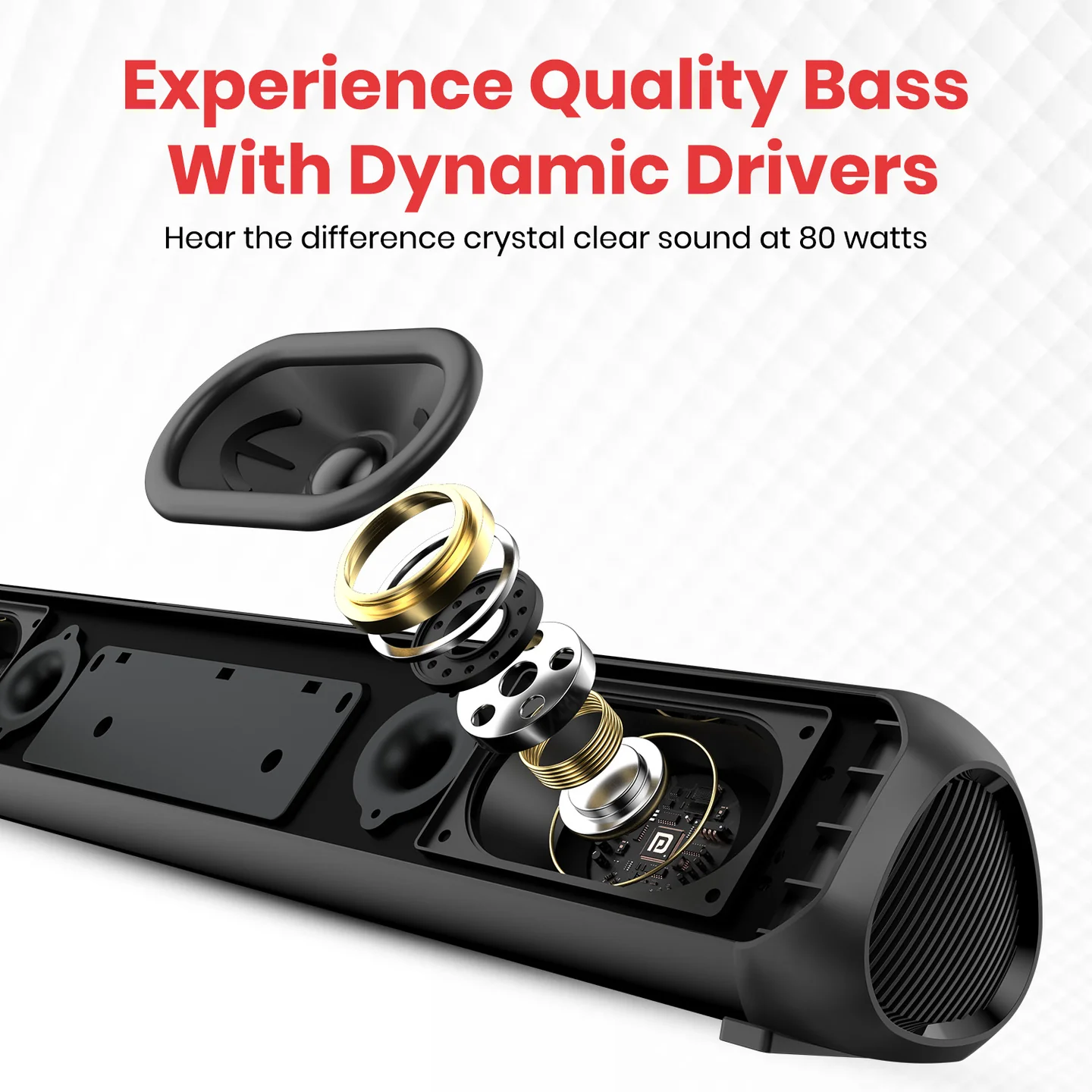 Portronics Pure Sound Pro X 2.1 Channel Soundbar with Wired Subwoofer - Image 2