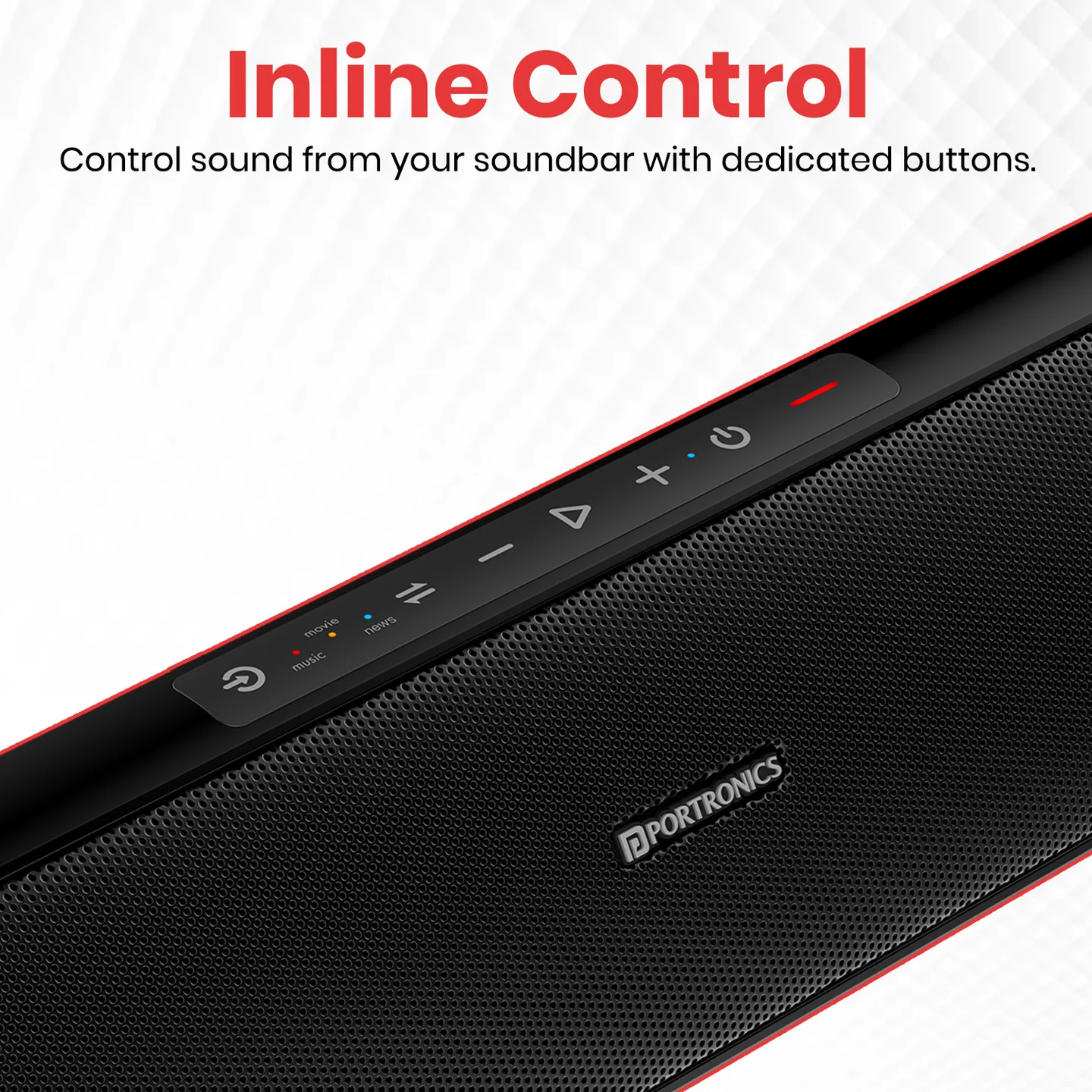 Portronics Pure Sound Pro X 2.1 Channel Soundbar with Wired Subwoofer - Image 4