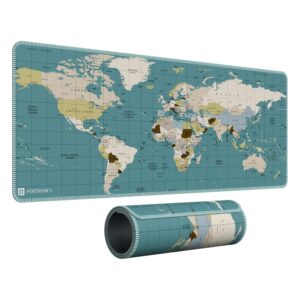 Portronics Comfipad Atlas World Map Desk Mat 80 ร 30cm