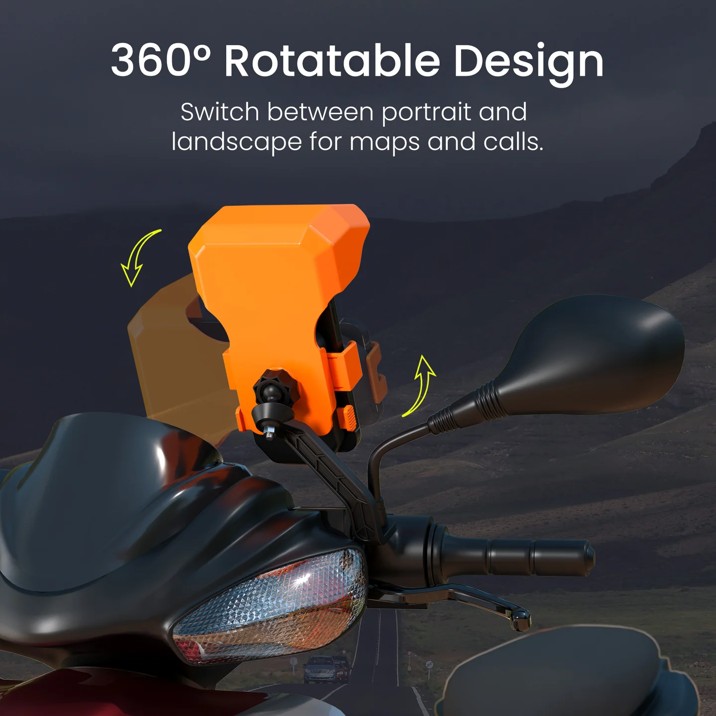 Portronics Mobike 5 Plus Mirror Mount Mobile Holder - Image 2