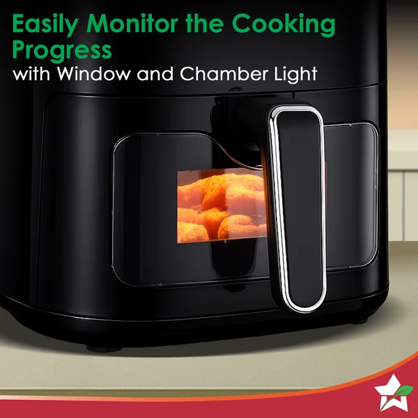 Wonderchef Evita 5L Digital Air Fryer – 1350W, Black - Image 3