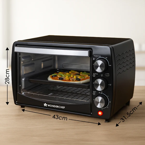 Wonderchef Oven Toaster Griller (OTG) 19 Litres, Black - Image 2