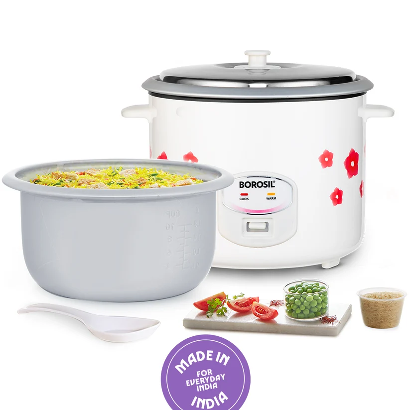 Borosil Pronto Dual Electric Rice Cooker 2.8L – 1000W - Image 3