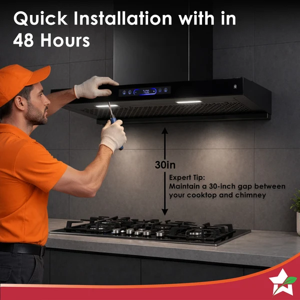 The Wonderchef Ultra Sleek 90cm Filterless Auto-clean Kitchen Chimney - Image 8