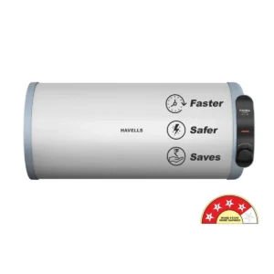 Havells Fabia Slim Horizontal Right Side Storage Water Heater (Geyser) – 10 L, White Blue-RH