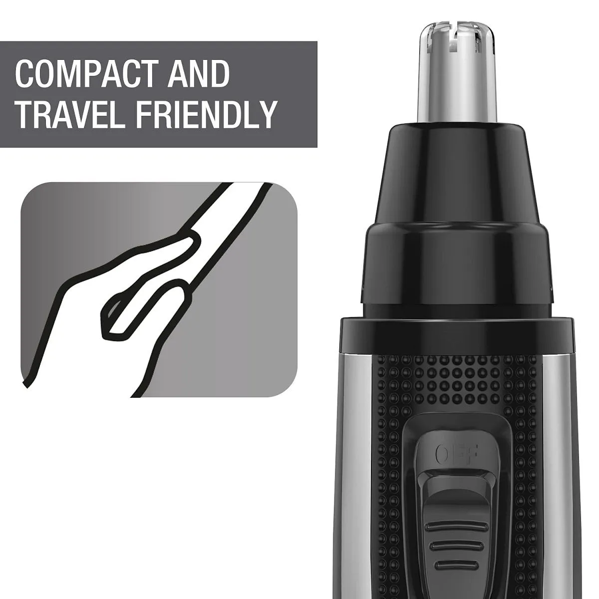 Havells NE6322 Nose & Ear Trimmer – Black, AA Battery Operated - Image 4