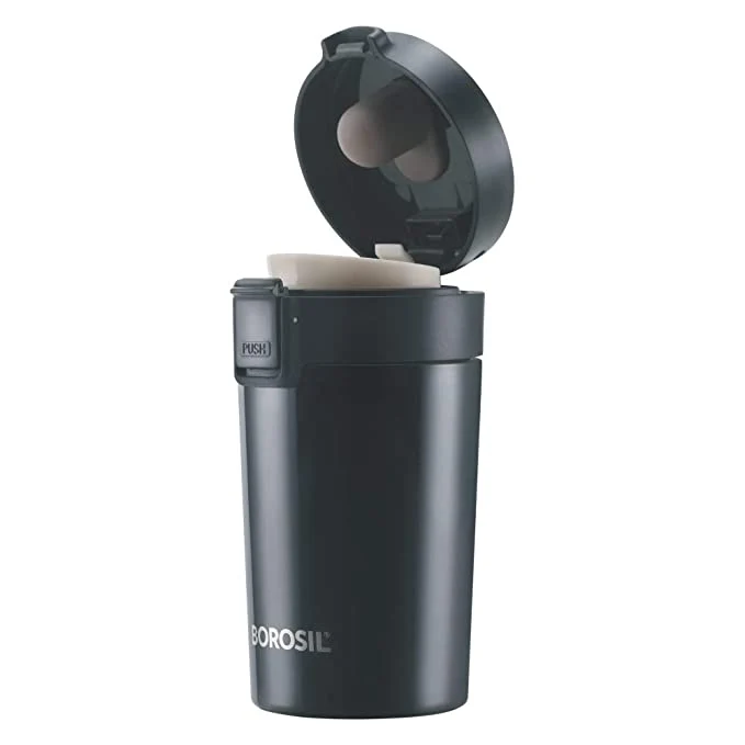 Borosil Coffeemate Insulated Mug – Black - Image 3