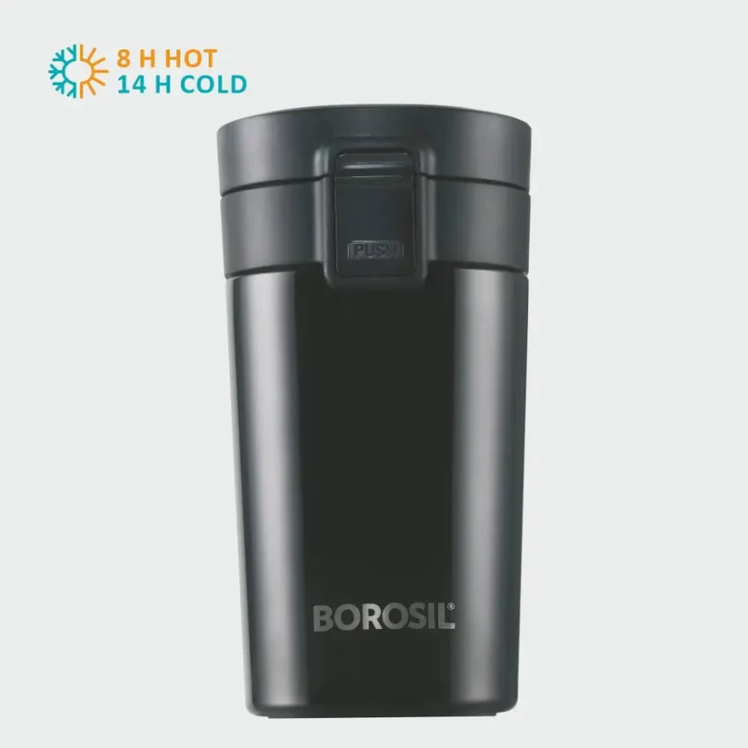 Borosil Coffeemate Insulated Mug – Black